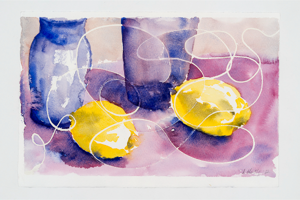 Swirly, Watercolour on Fabriano Artistico, 11x7 in.